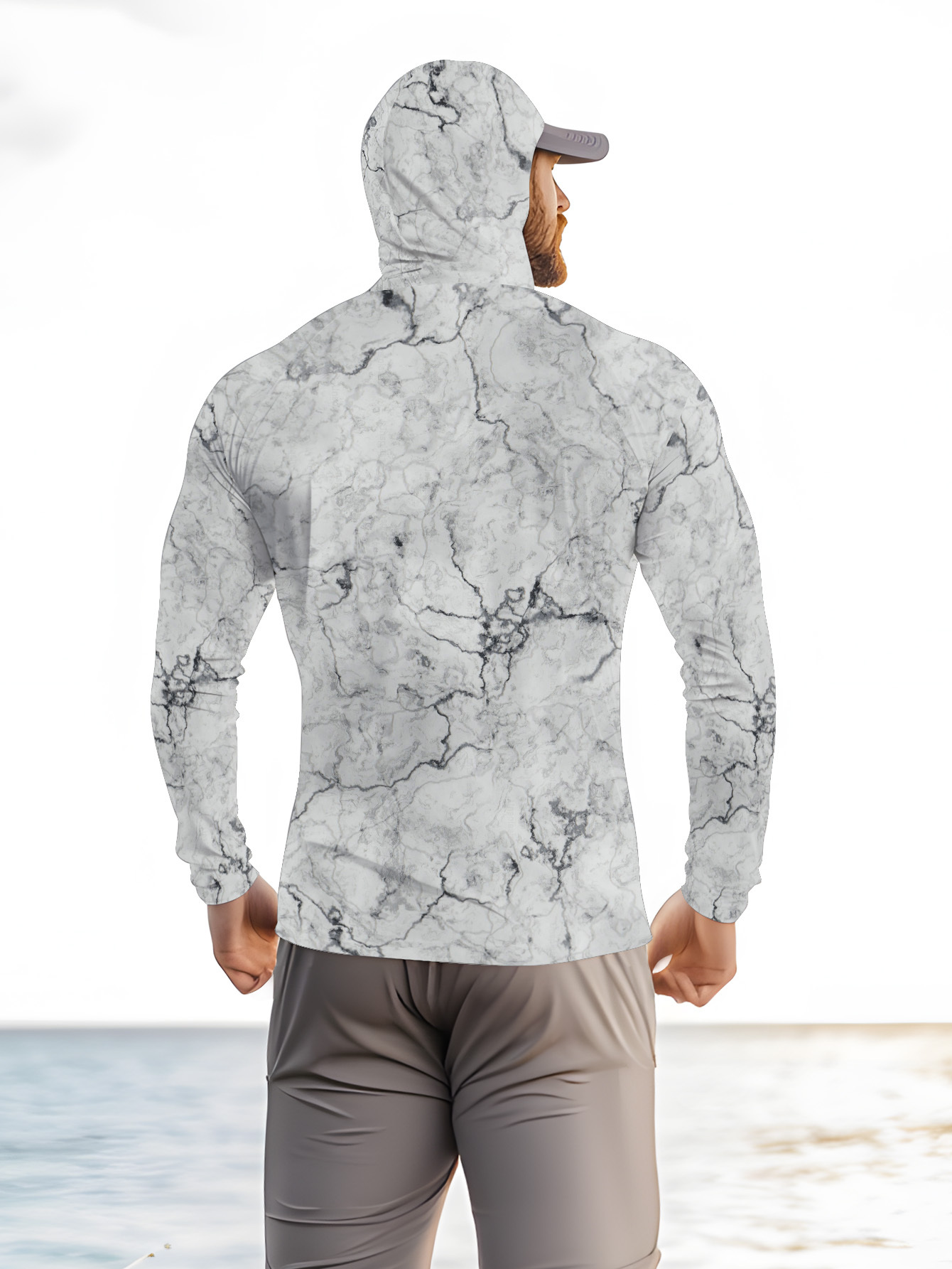Men Hood Fishing Shirt long sl - Fishing Shirt Uv Protection review and price